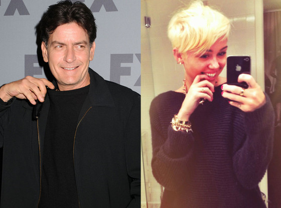 Miley Cyrus Twit Pic, Charlie Sheen Miley Cyrus Twit Pic, Charlie Sheen
